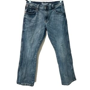 Wrangler Slim Boot Retro Cut Jeans Mens 32x30 Blue Stretch Western Cowboy